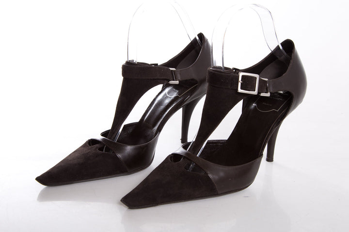 Roger Vivier Brown Suede Leather Heels SZ 8