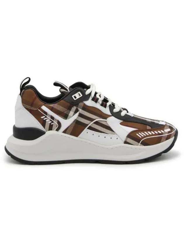 Top Quality Burberry Vintage Check Cotton Leather Low Top Sneakers Brown