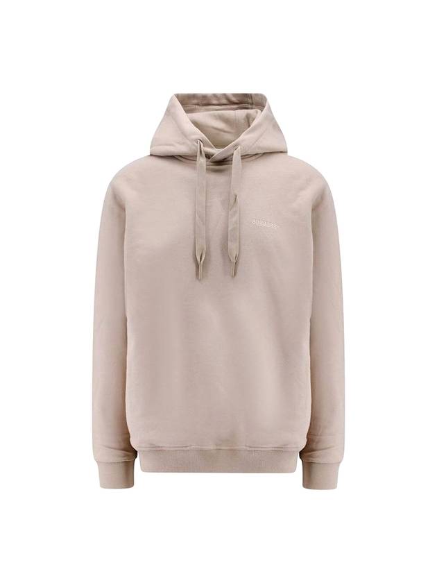 Burberry Check EKD Cotton Hoodie Beige