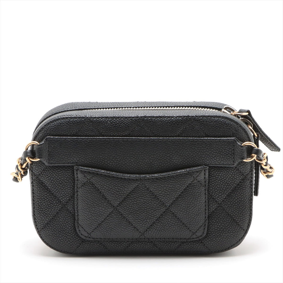 Top Quality Chanel Matrasse Cavia S Waist Pouch Black Gold  28th