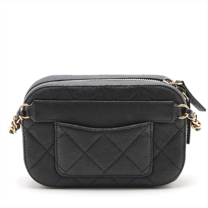 Top Quality Chanel Matrasse Cavia S Waist Pouch Black Gold  28th