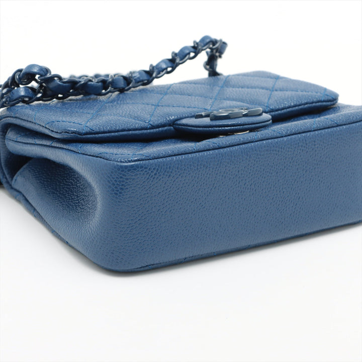 Top Quality Chanel Matrasse Caviar S Chain Shoulder Bag Blue Silver Gold  29th