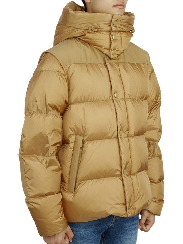 Burberry Detachable Sleeve Hooded Padding Beige