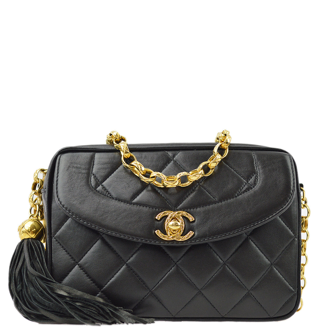 Top Quality Chanel Black Lambskin Camera Bag Mini