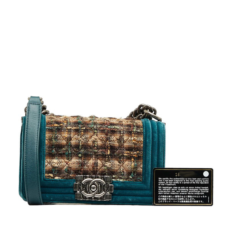 Top Quality Chanel Top Quality Chanel Shoulder Bag Canvas/Sweater/Leather Green Beaches Ladies and Gentlemen