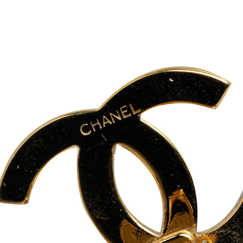 Top Quality Chanel Vintage Oval Logo Earrings Gold