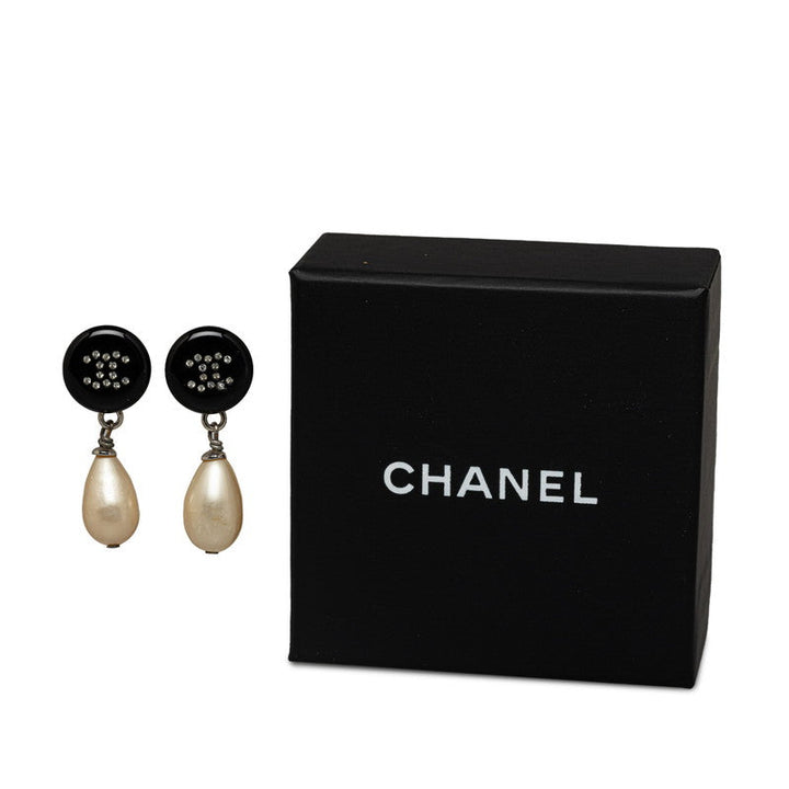 Top Quality Chanel Coco Rhinestone Pearl Swingpiece Black Metal  Chanel