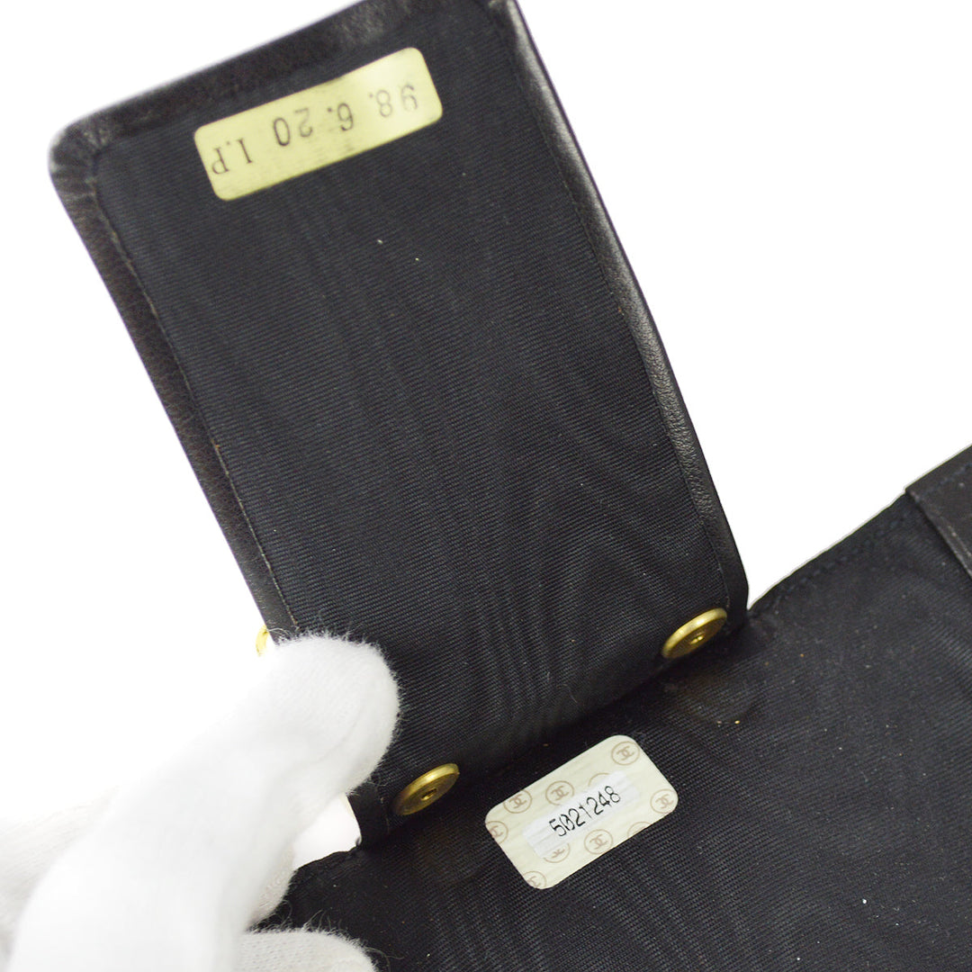 Top Quality Chanel 1997-1999 Key Case Black Lambskin Small New