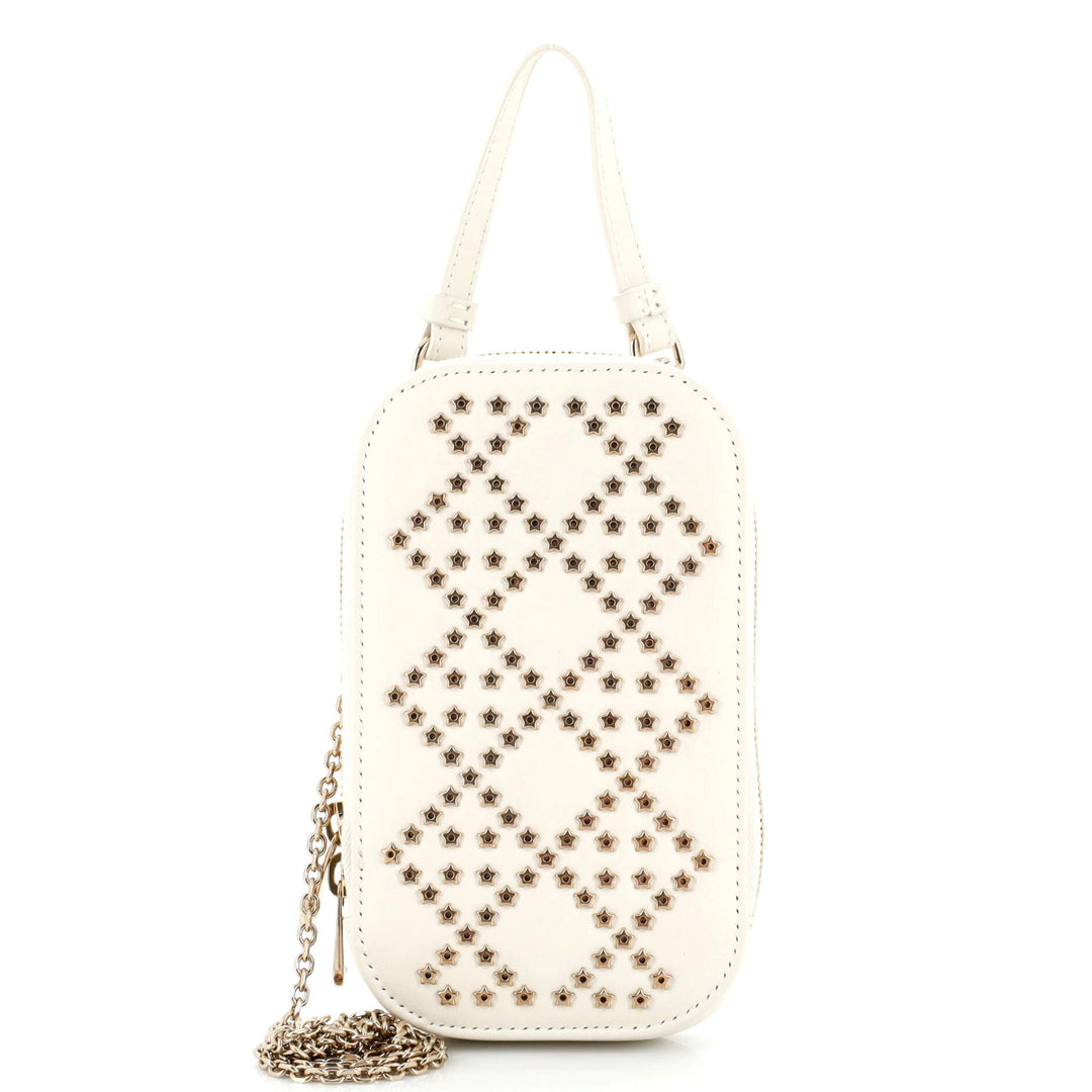 Top quality Dior Lady Top quality Dior Phone Holder on Chain Studded Leather