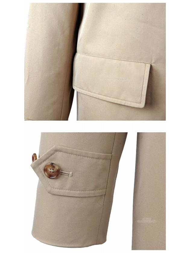 Burberry Farringdon Gabardine Wrap Trench Coat Beige