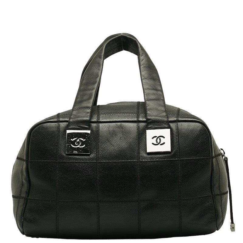 Top Quality Chanel Coco Handbag Mini Boston Bag Black Leather  Chanel