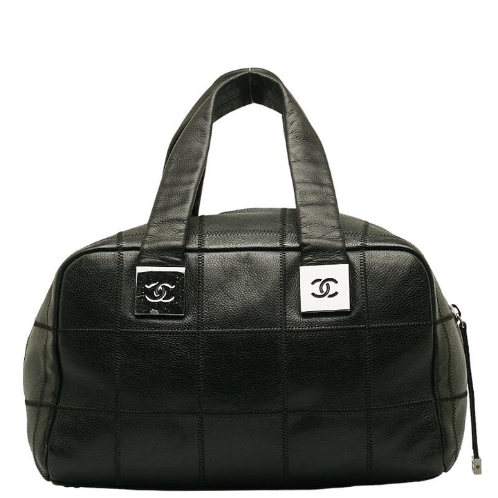 Top Quality Chanel Coco Handbag Mini Boston Bag Black Leather  Chanel