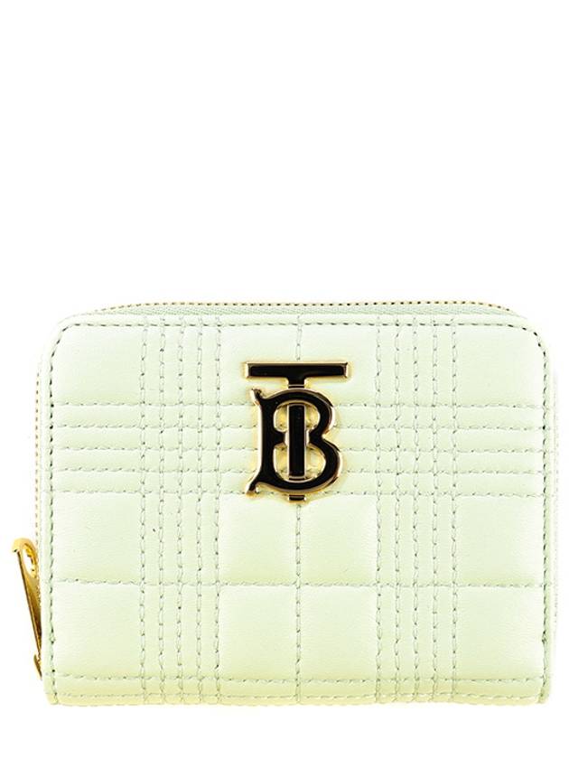 Burberry Lola Logo Zipper Card Wallet Mint