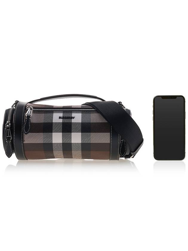 Burberry Sound Check Print Leather Cross Bag Dark Birch Brown