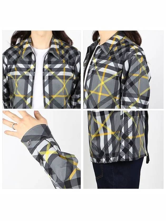 Burberry Mix Check Long Sleeve Shirt Grey