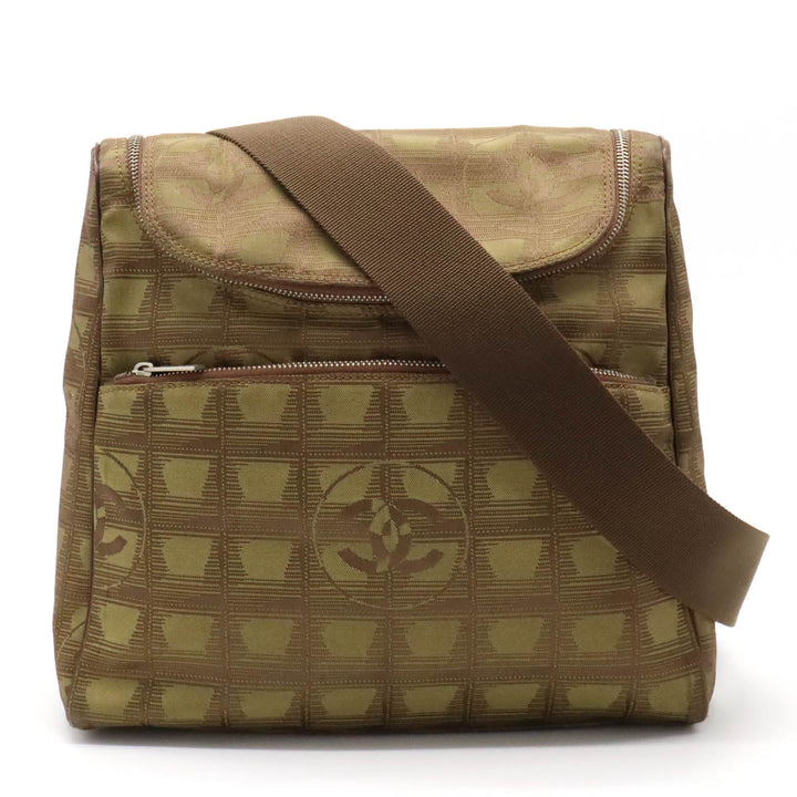 Top Quality Chanel New Label Line Rucksack Backpack 2WAY Nylon Jaguar Leather Curry A15958