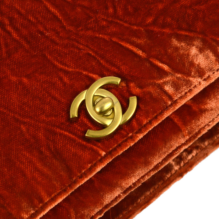 Top Quality Chanel 1997-1999 Brown Velvet Handbag