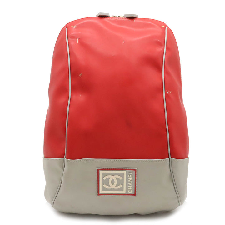 Top Quality Chanel Top Quality Chanel SPORTS LINE COCOMARK BACKPACK RUCKSACH LAVER Mesh RED RED GREY