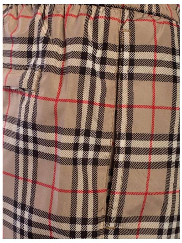 Burberry Men's Small Scale Check Drawstring Swim Shorts Beige