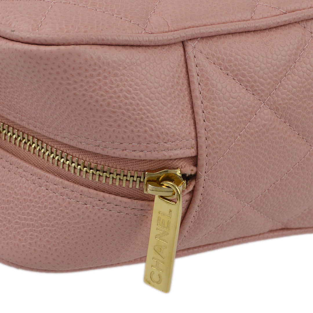Top Quality Chanel Pink Caviar Bowling Bag 27