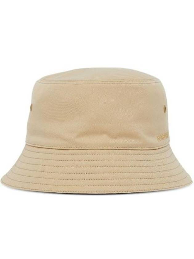 Burberry Embroidered Logo Cotton Gabardine Bucket Hat Honey