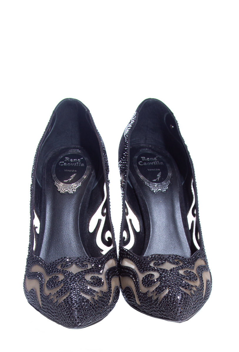 Rene Caovilla Black Heels SZ 37