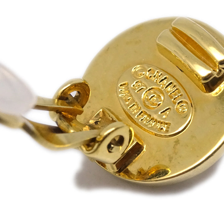 Top Quality Chanel Turnlock Earrings Clip-On Gold 97A
