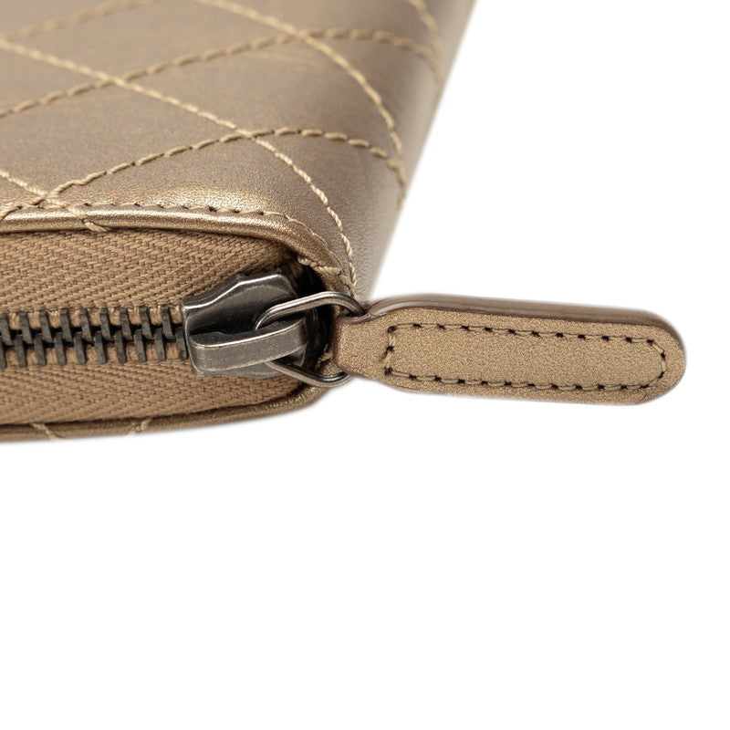 Top Quality Chanel Matrace Long Wallet Gold Leather Lady Chanel