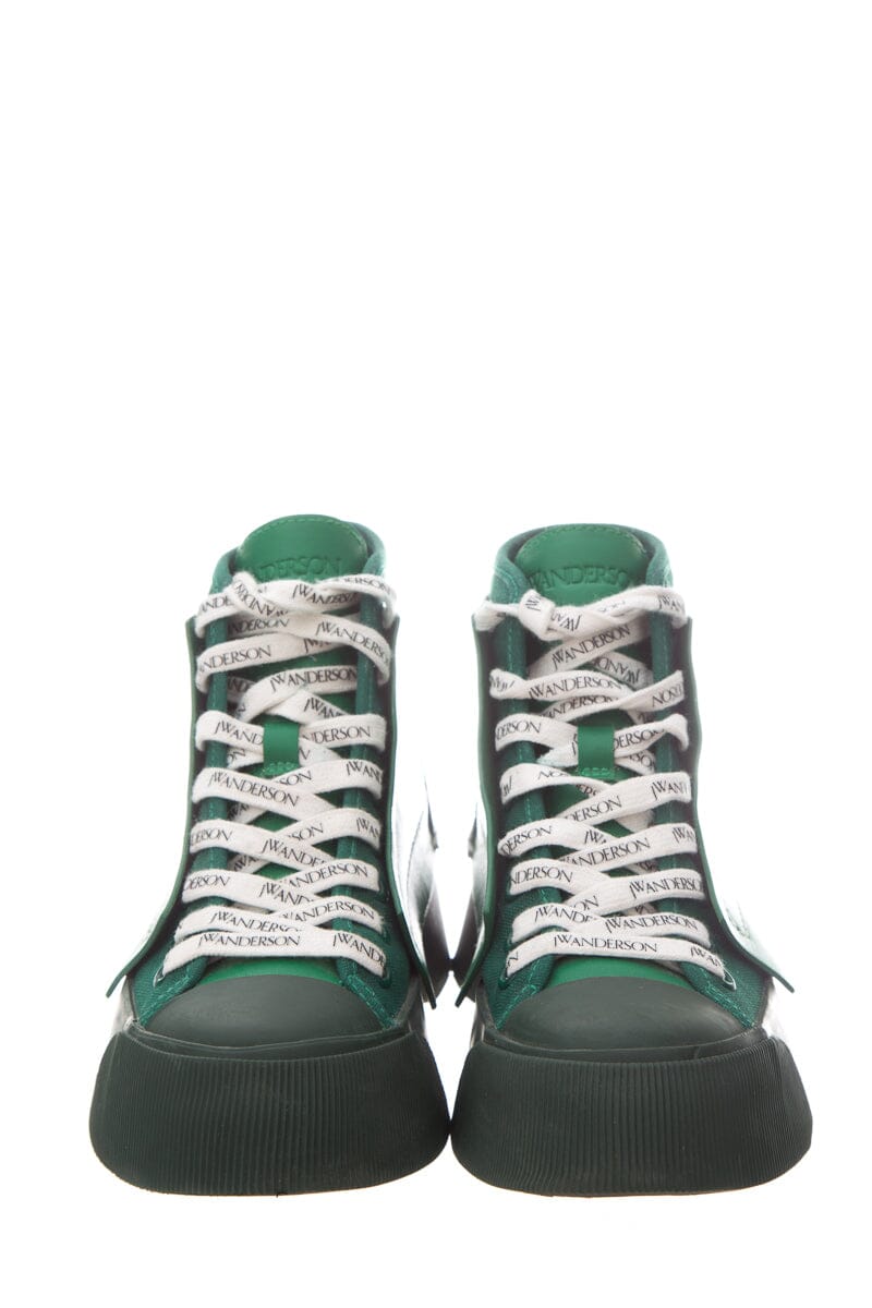 JW Anderson Green Paneled High-Top Sneakers SZ 37