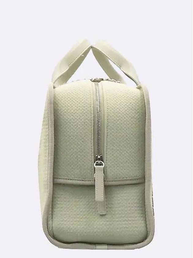 A92750 31 RUE CAMBON PARIS gray canvas CC logo Deauville bowling tote bag chain strap Chanel
