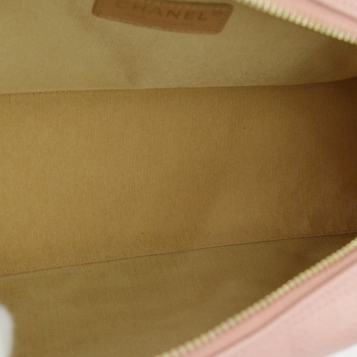 Top Quality Chanel Pink Caviar Bowling Bag 27