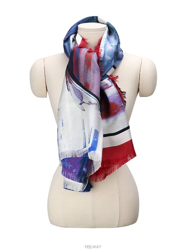 cruise cuba havana silk scarf shawl muffler red car Chanel