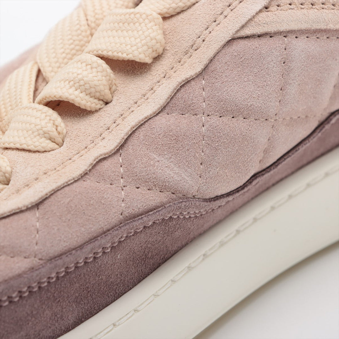 Top Quality Chanel Coco Matrasse Suede Trainers 39  Beige X Pink G38740