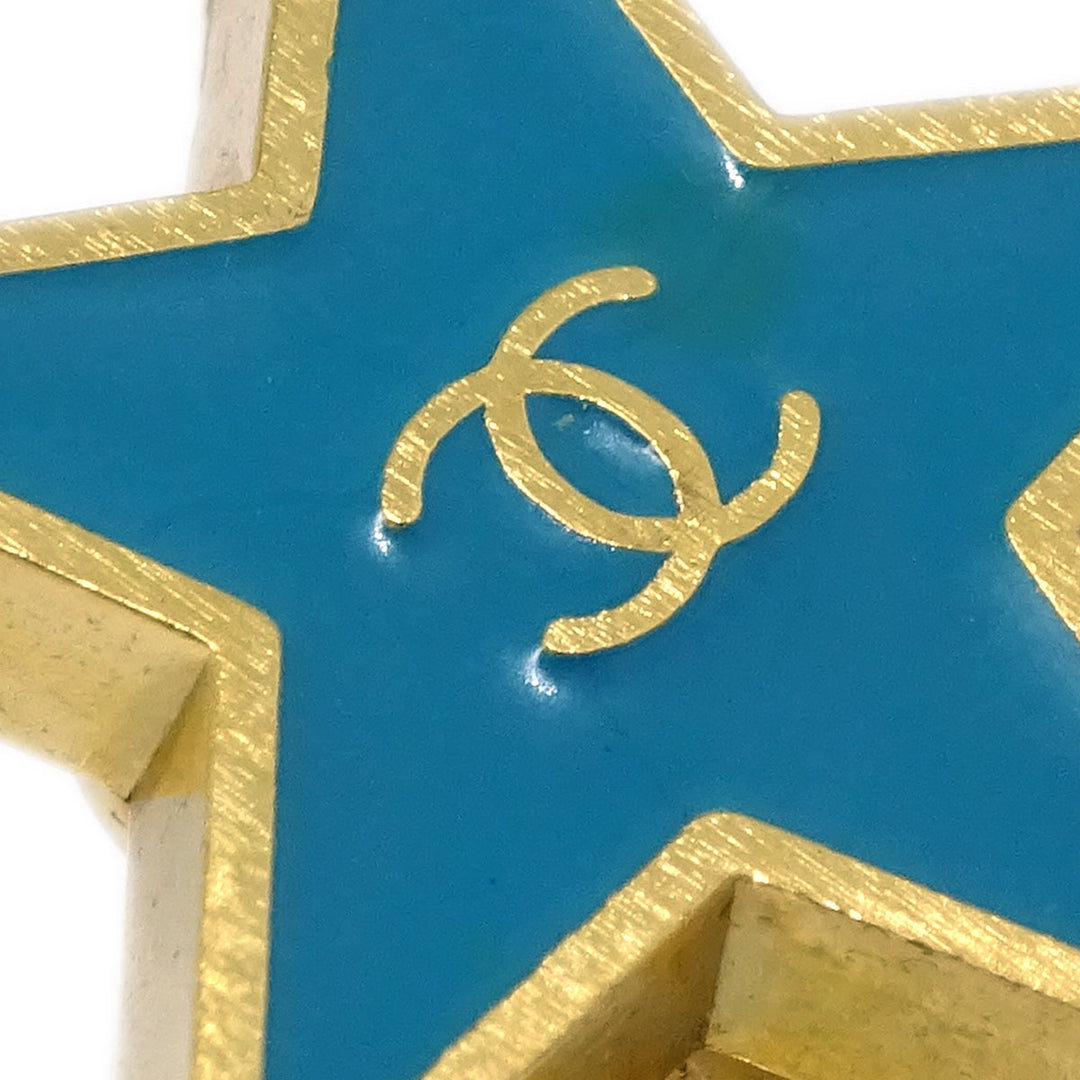 Top Quality Chanel Star Earrings Clip-On Blue 01P