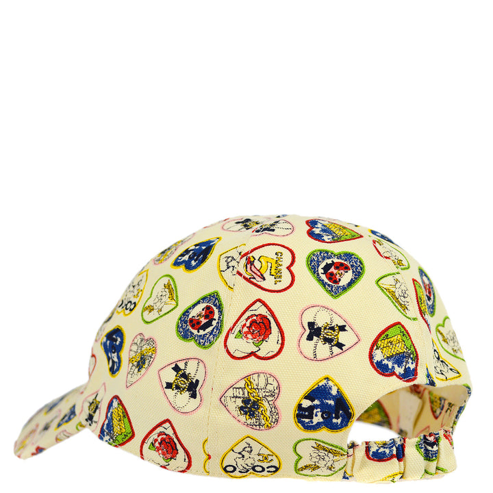Top Quality Chanel Ivory Valentine Cap Hat #M Small New