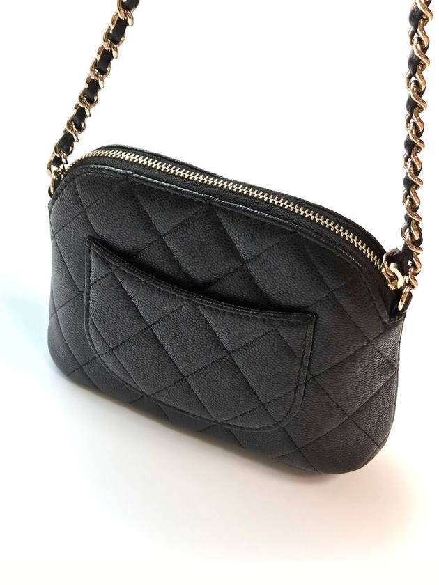 CC Logo Mini Pouch Cross Bag Black Chanel