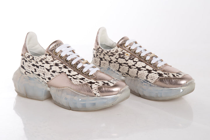 Jimmy Choo Snakeskin Sneakers SZ 37.5