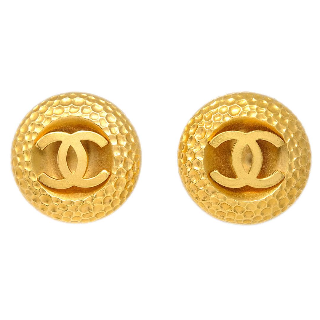 Top Quality Chanel Button Earrings Gold Clip-On 29