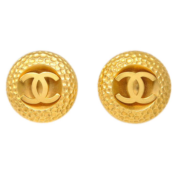 Top Quality Chanel Button Earrings Gold Clip-On 29