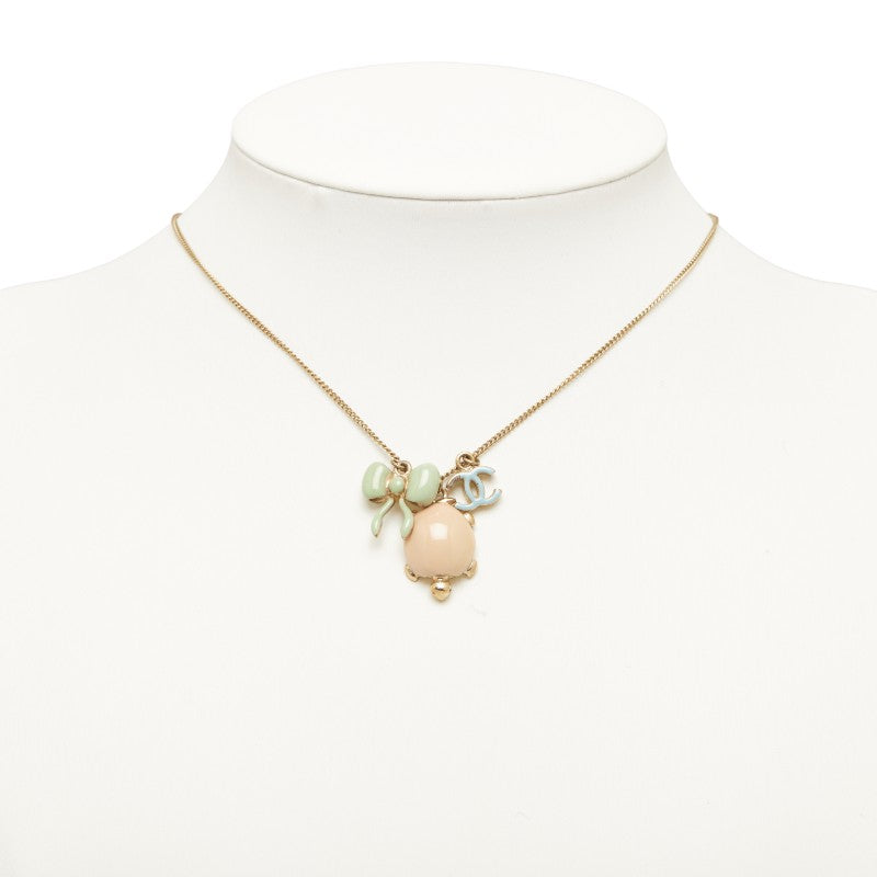 Top Quality Chanel Cocomark Ribbon Turtle Turtle Motif  Gold Multicolor Mecca  CHANEL