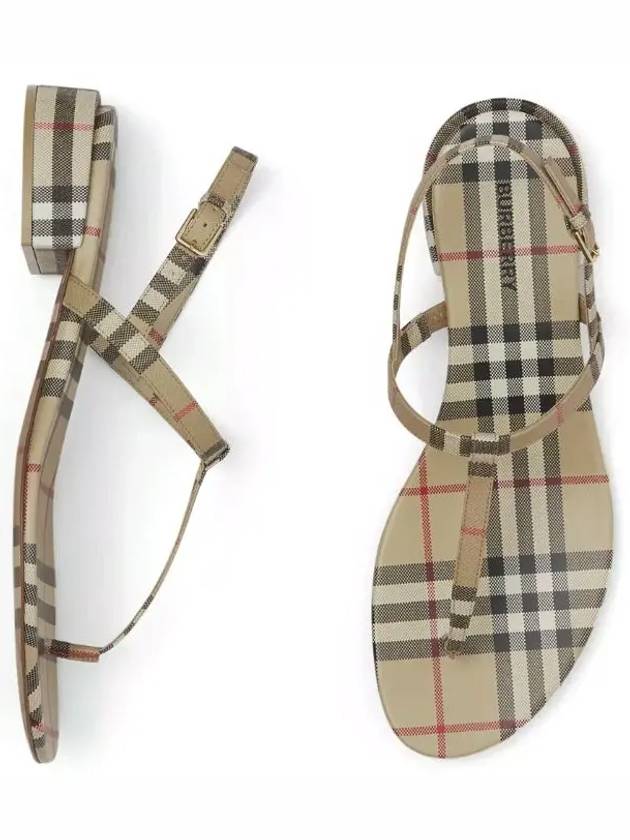 Burberry Vintage Check Lambskin Sandals Archive Beige