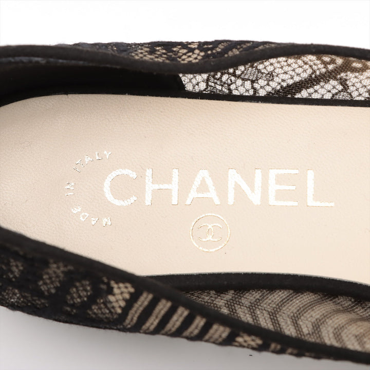 Top Quality Chanel Coco Race Flap Pumps 37  Black Pearl