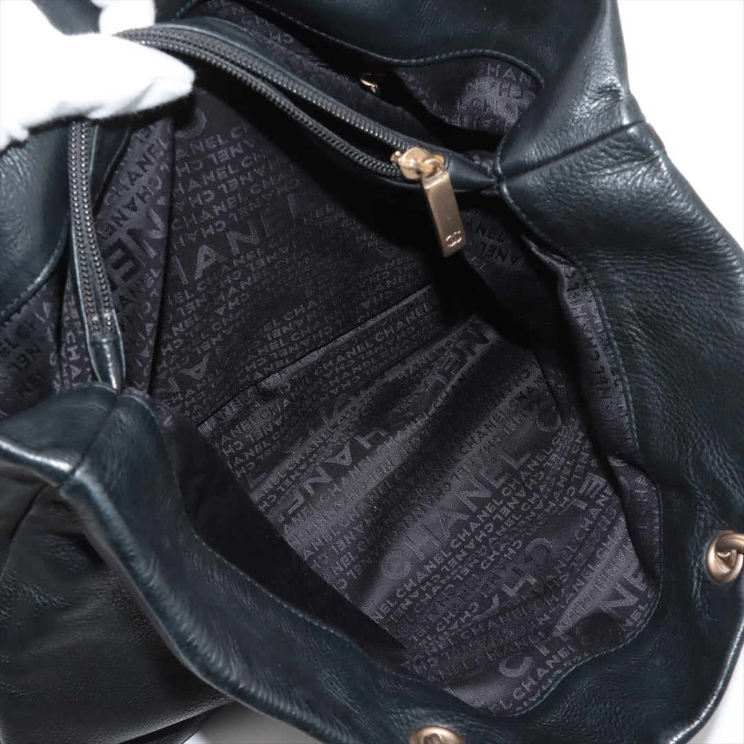 Top Quality Chanel Coco Caviar S Tote Bag Black Gold  8th