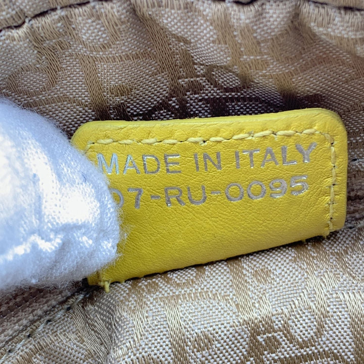 CHRISTIAN Top quality Dior Limited Edition Yellow Raffia Flower Handbag