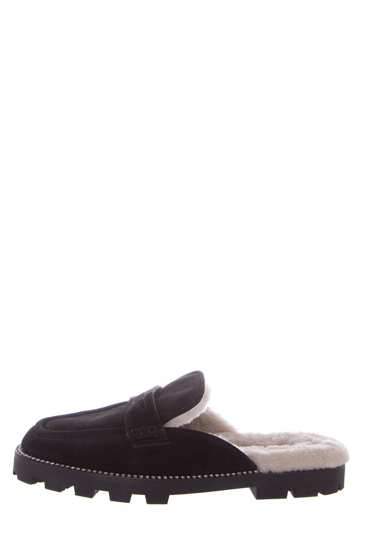 Jimmy Choo Black Suede Ronnie Embellished Mules SZ 39.5