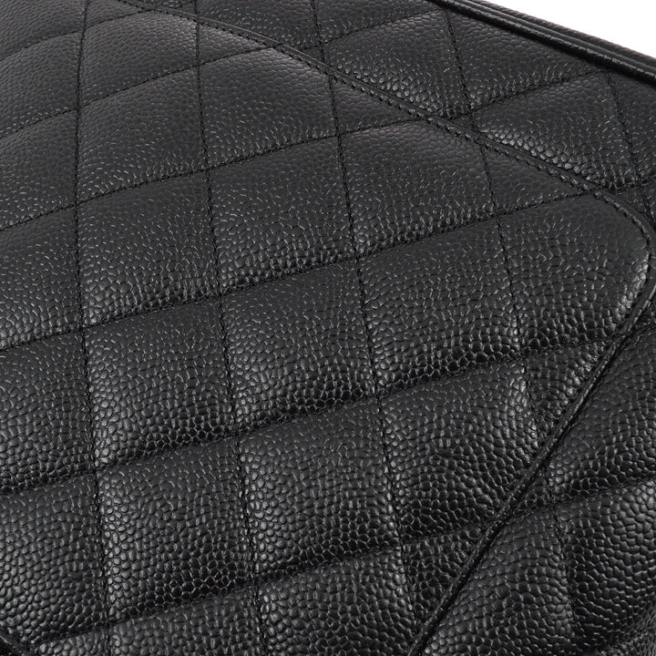 Top Quality Chanel Black Caviar Medallion Tote Handbag