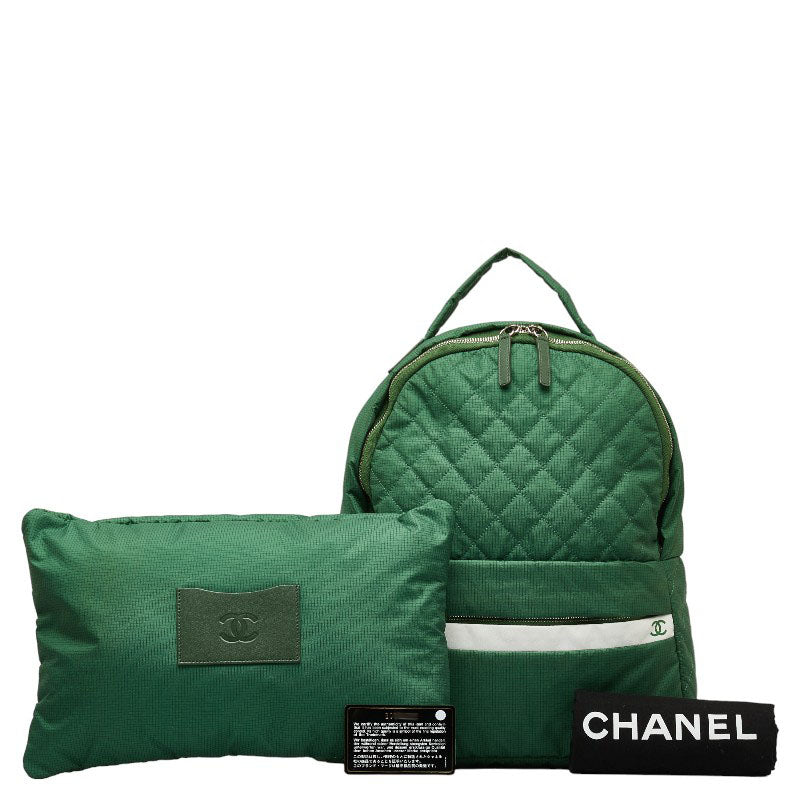 Top Quality Chanel Rucksack Backpack Green Nylon Leather  Chanel