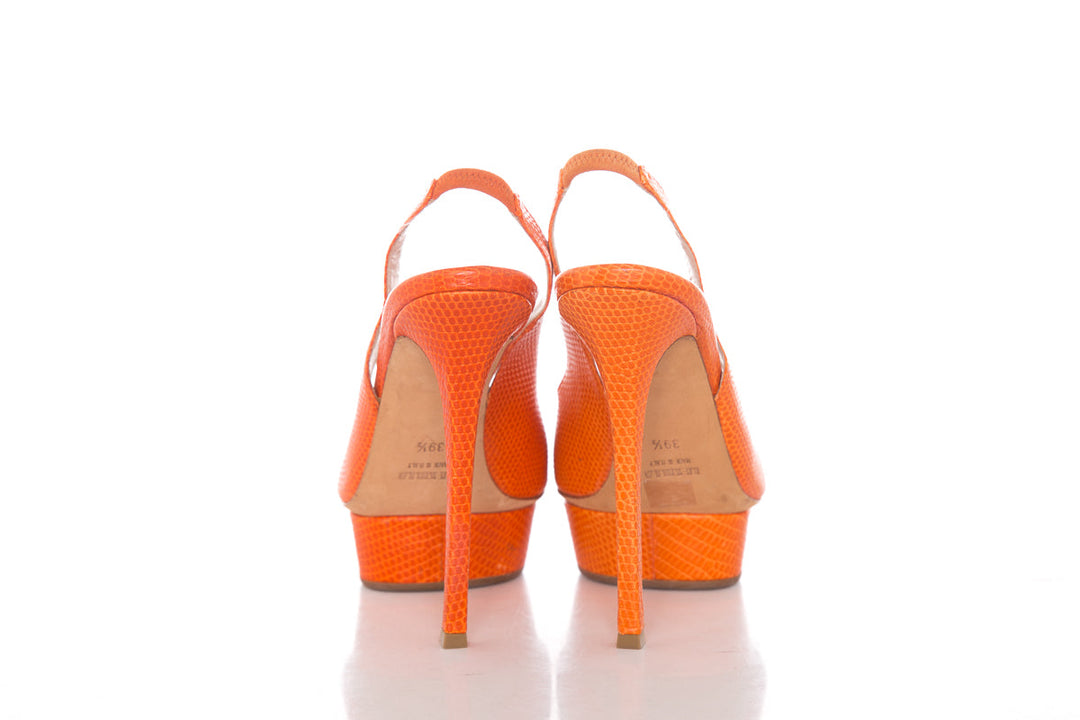 Le Silla Orange Platform Heels SZ 39.5