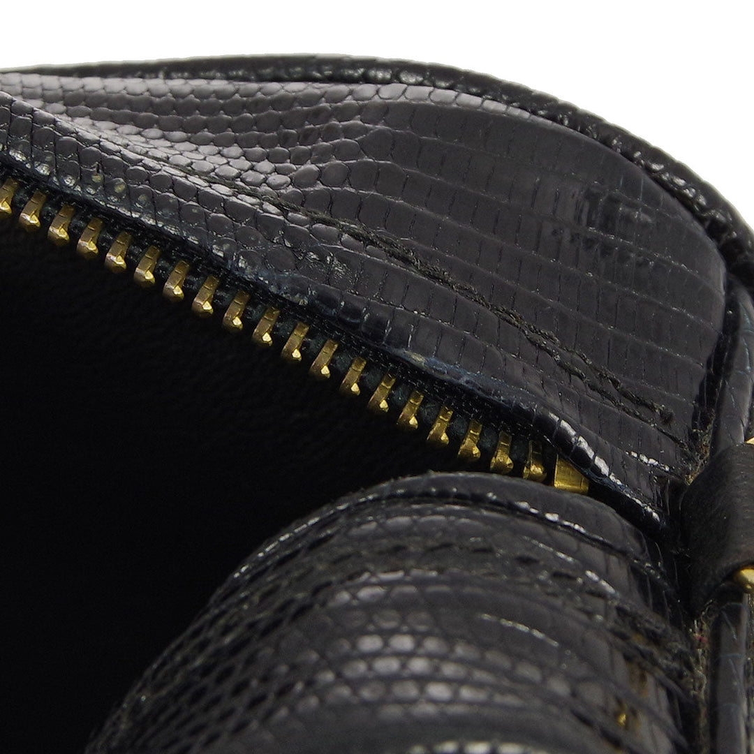 Top Quality Chanel * 1986-1988 Black Lizard Mini Camera Bag