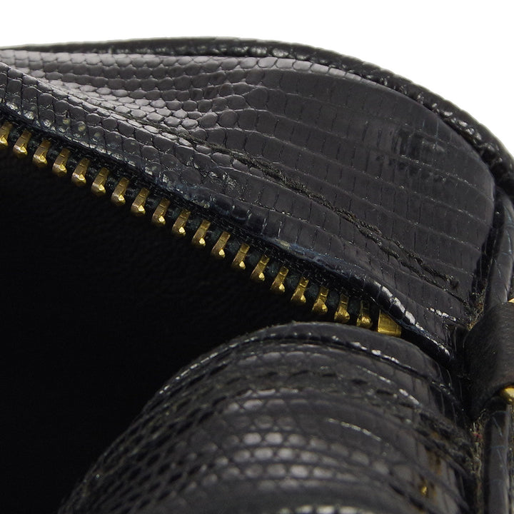Top Quality Chanel * 1986-1988 Black Lizard Mini Camera Bag